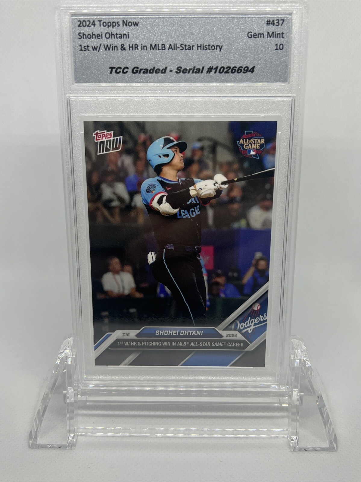 Shohei Ohtani Card 2024 Topps Now Shohei Ohtani #767 Gold Card - TCC Graded  GEM MINT 10 2024 Topps Now - Shohei Ohtani #36