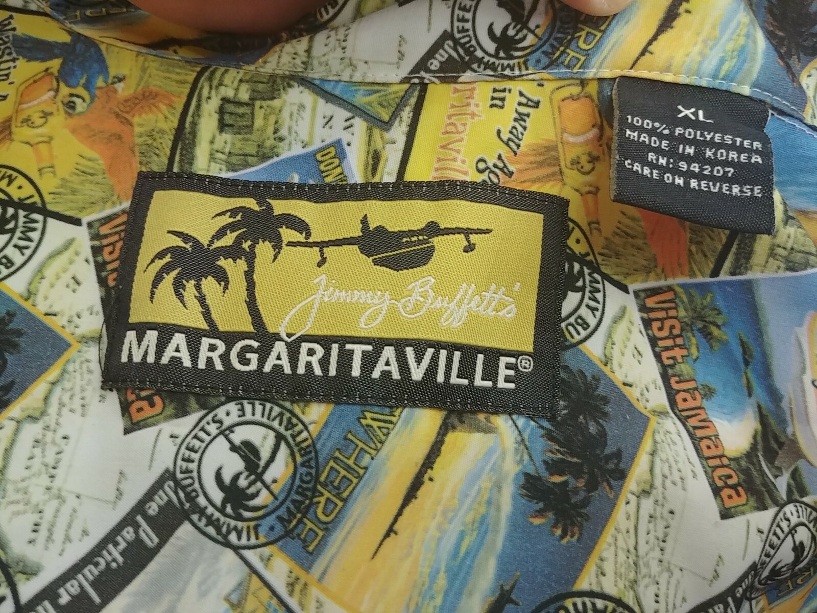 MARGARITAVILLE JIMMY BUFFETT'S XLARGE Button up Shir… Gem