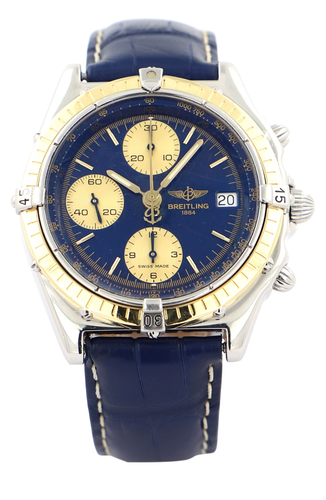 BREITLING CHRONOMAT Vintage 90s Chronograph 18K Gold Bi-Metal - 40mm -  D13048 | eBay
