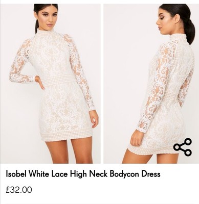 white lace bodycon dress long sleeve
