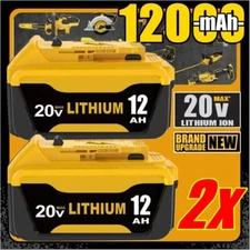 2PACK for DeWalt DCB210 20V MAX 12 Ah 10 Ah Li-Ion Battery 20 Volt DCB206