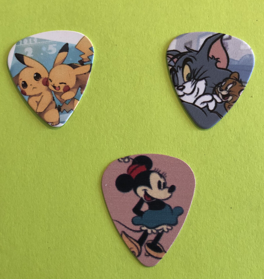 Variety Collectors Guitar Pick Set of 3 - 2-Sided Print Medium 0.71mm NWOT #B