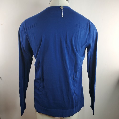 Patrizia Pepe Mens Blue Knitted Casual Lightweight Sweater Round Collar Size XXL - Picture 5 of 11