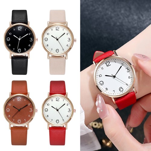 Modisch Ledergürtel uhren Quarz Armbanduhr Lässig exquisit Frauen Uhr Quarz-Uhr