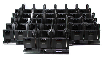 LOT OF 38 Plantronics WO2 Charging Base USB DECT6.0 & WH500 Wireless Headsets