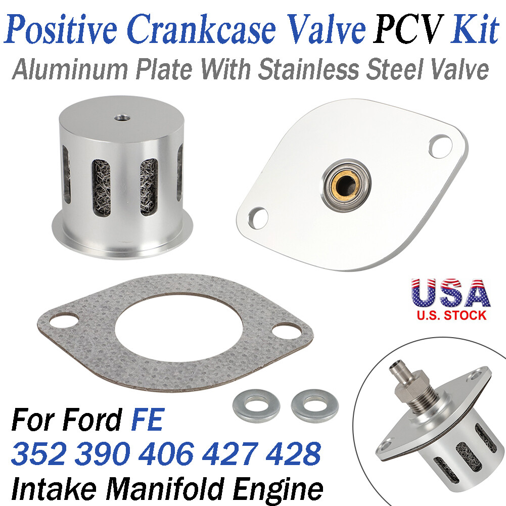 PCV Kit For Ford FE Intake Manifold - High-Quality Aluminum & Stainless Steel US