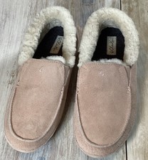 Olukai Ku  una Women  s Size 9 Leather Slippers Light Pink Hawaii Sheep Skin Lined