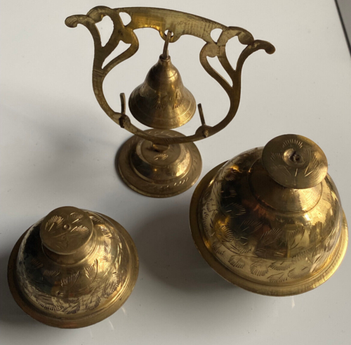 3 seltene Glocken / Handglocken - Bronze / Messing-  20. Jahrhundert - Bild 1 von 6