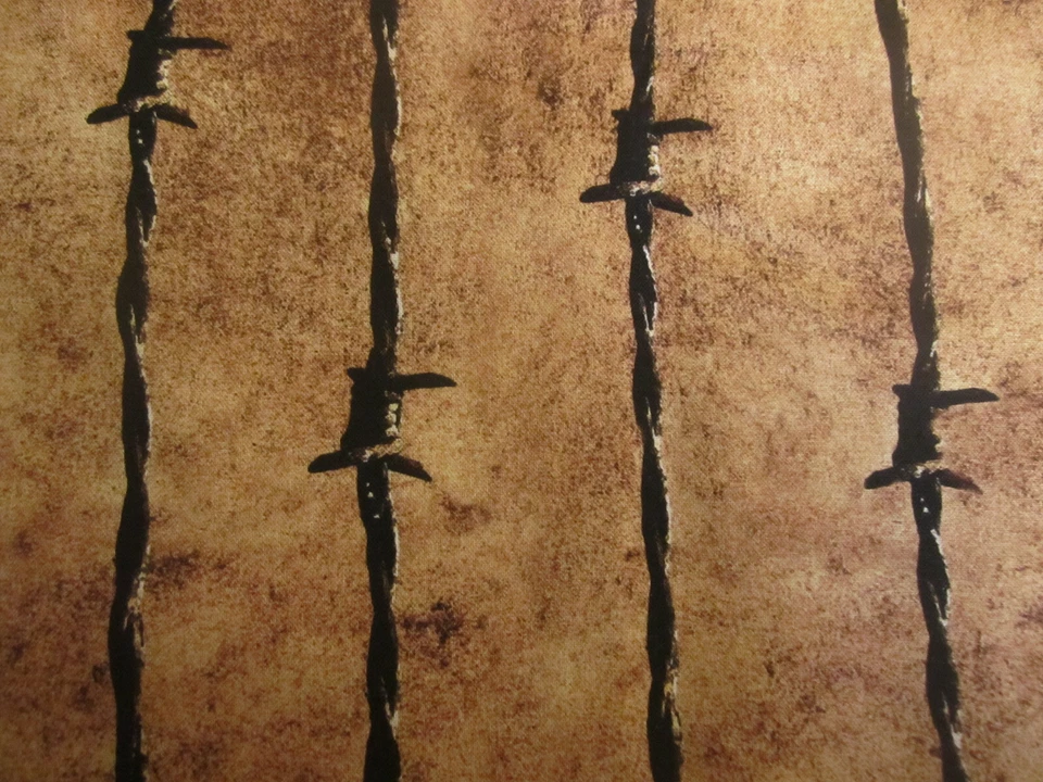 Alambre de púas tostado antiguo On The Range de Hoffman Fabrics #V5319 por comprar x 44 Foto 3 de 4