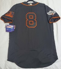 Authentic Majestic 44 LARGE SAN FRANCISCO GIANTS HUNTER PENCE BLACK FLEX JERSEY