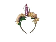 Magical Fairy Tale Unicorn Headband With Flowers