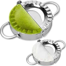 Stainless Steel Dumpling Ravioli Maker Press,Auam 2 Pack Pierogi Mold - Wonton M