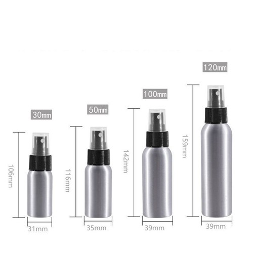 1PC 50-250ml Empty Refillable Pump Spray Aluminum Bottle Travel Perfume Atomiser - Picture 4 of 11