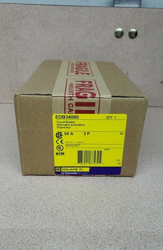 NEW Square D EDB EDB34060 3 Pole 60 Amp 480V Circuit Breaker NEW IN