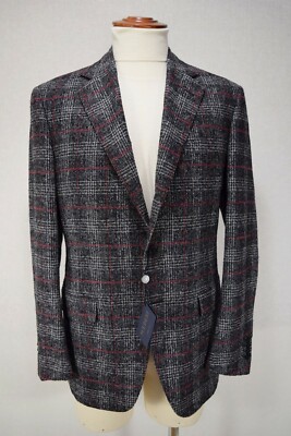 SCUDERI giacca uomo sartoriale SFODERATA lana QUADRI A/I 52-54