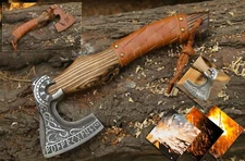 Custom Hand forged Viking Axe ,Throwing Norse , Valhalla Axe gift for him