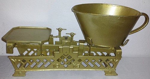 Scale antique up to 10kg metal Art Nouveau circa 1900 - Picture 4 of 8