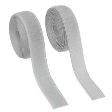Sew on Hook and Loop Tape, 3/4 Inch Nylon Fastener Strips 2 Yards (Light Grey)