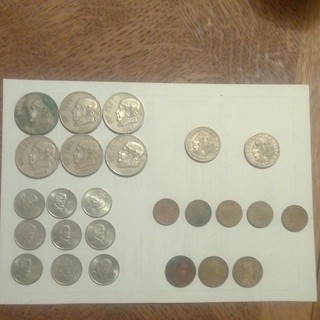 Lot de 25 pièces de monnaie anciennes du Mexique