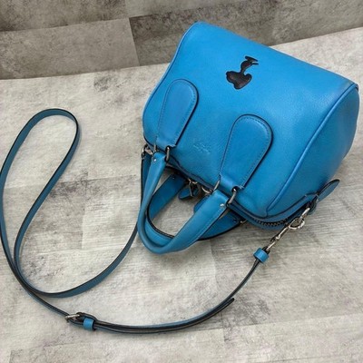 COACH x Peanuts Snoopy Mini Satchel Bag Blue 2Way Crossbody