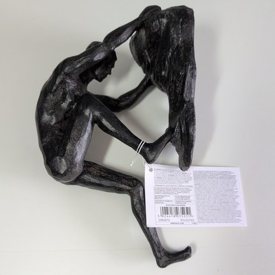 Kletterer Figur Wandbild Kletternder Mann Skulptur Resin - Neu - 22x13cm