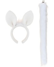 Plush Horse Ears Headband and Tail Set, Costume for Halloween, Cosplay, Dress...
