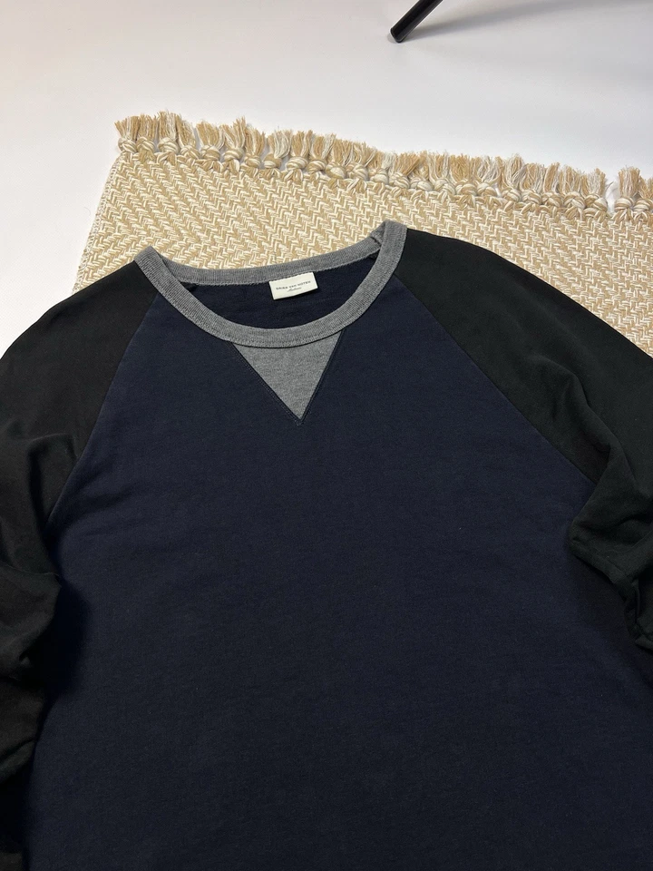 Дизайнерский свитер с длинным рукавом из хлопка мериноса DRIES VAN NOTEN размер средний мужской  - Изображение 4 из 4