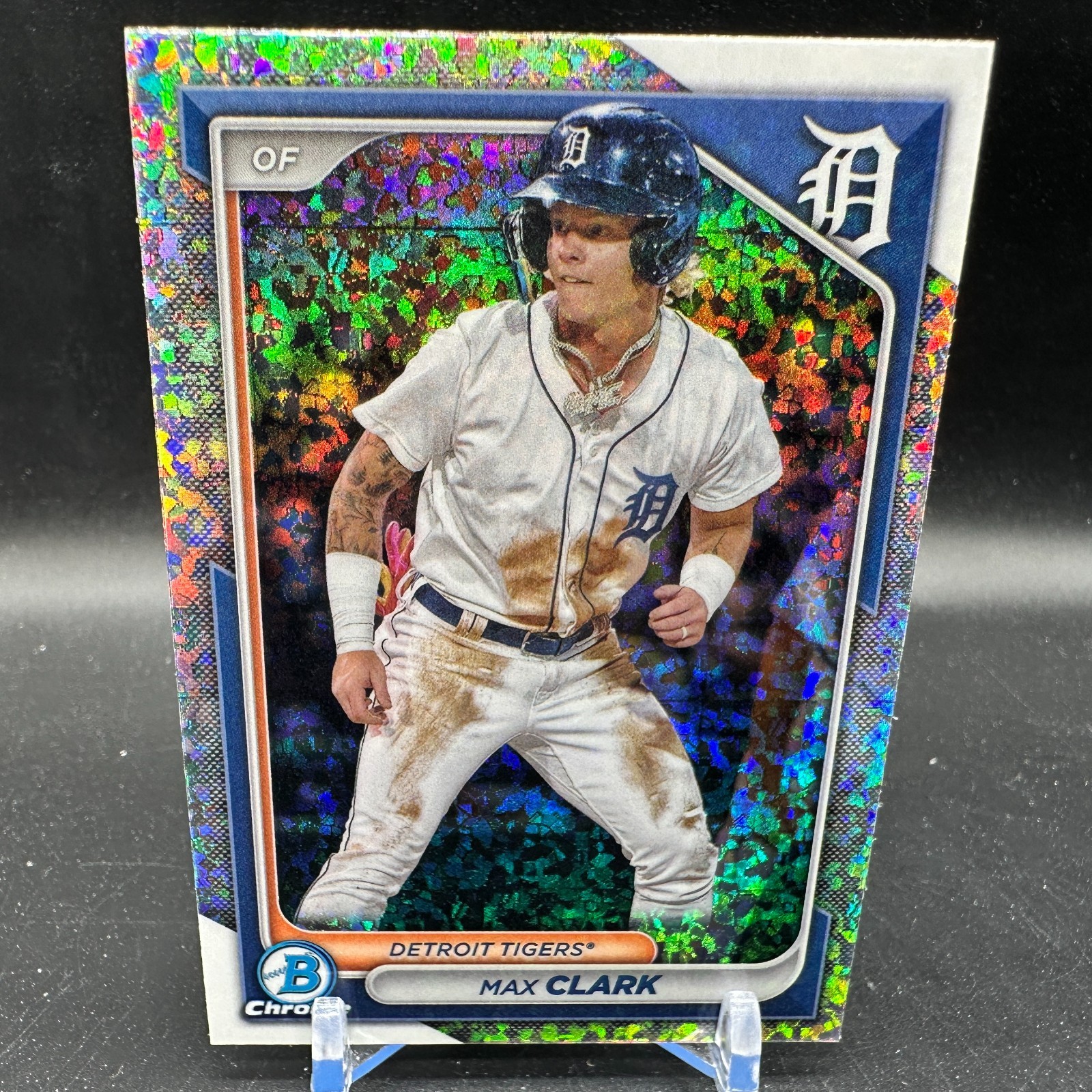 Max Clark Mini-Diamond Refractor  2024 Bowman - Chrome Prospects #BCP-74 Tigers