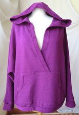 SUDADERA MUJER TERRA & SKY MORADA CON CAPUCHA MANGA LARGA BOLSILLO CANGURO 1X NUEVA