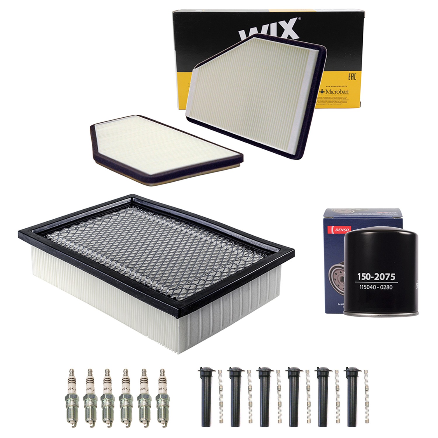 Denso Tune Up Kit NGK 6 Spark Plugs  Boots Kit for Escape Mariner 3.0 V6 Vin 1