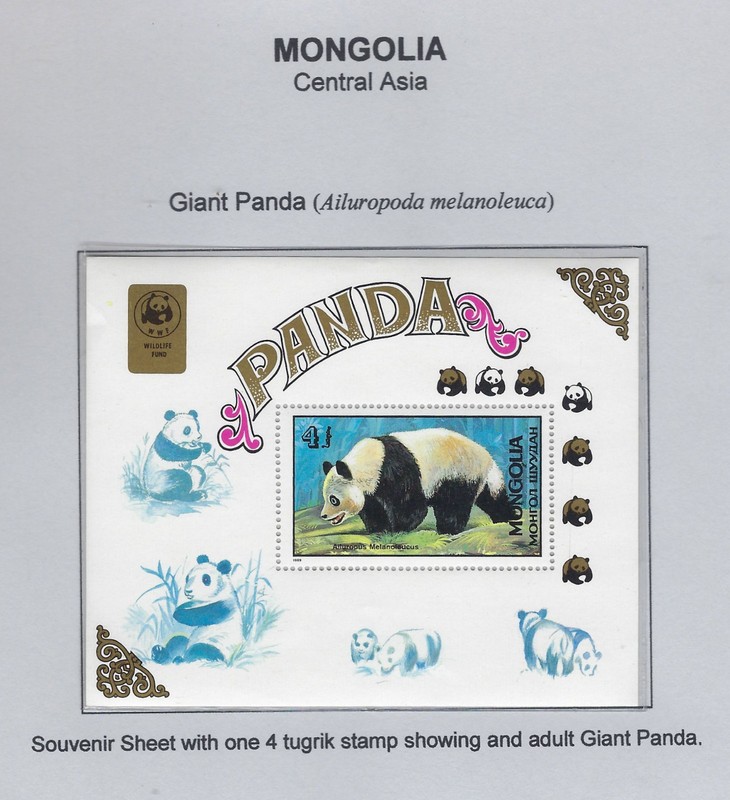 Mongolia / 1989 / #1776 / WWF / Giant Panda / SS of 1 Stamp / MNH / 303-1