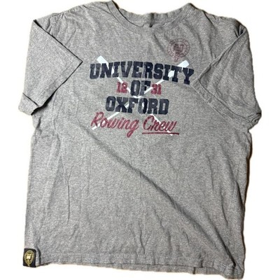 Official University of Oxford Rowing Crew Grey Crew Neck T-Shirt Large