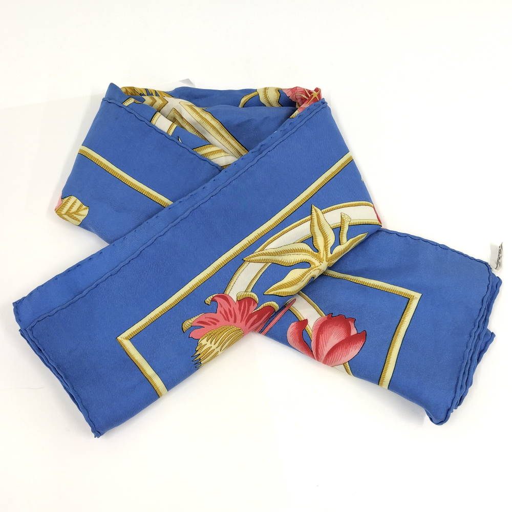 Hermes Scarf Carre90 Caribbean Bird Caraibes Silk 100% | eBay