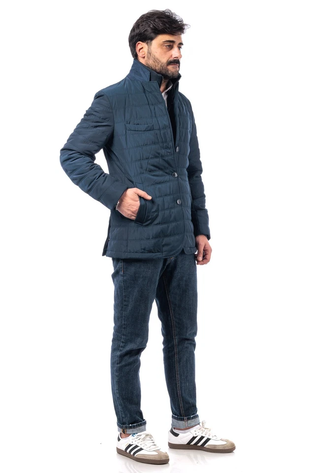 Piumino Uomo Sartoriale Imbottito Giubbotto Elegante Invernale Giacca VEQUE