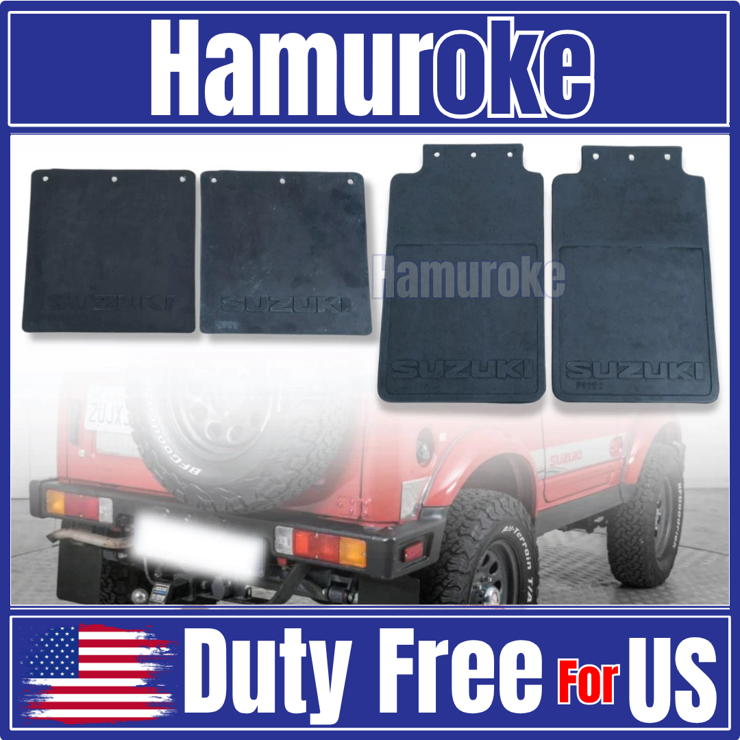 SUZUKI JIMNY SJ SAMURAI SIERRA FRONT & REAR MUDFLAPS MUD FLAPS SET