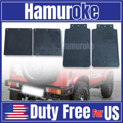 SUZUKI JIMNY SJ SAMURAI SIERRA FRONT & REAR MUDFLAPS MUD FLAPS SET