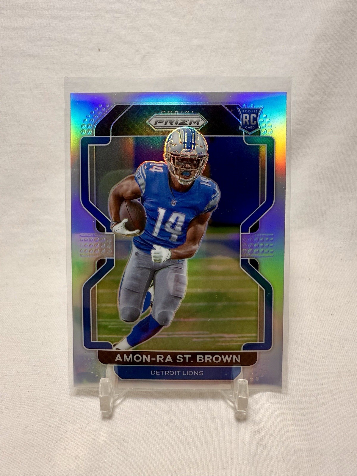 2021 Panini Prizm - Rookie Variation Amon-Ra St. Brown #V-358 Silver Prizm (RC)