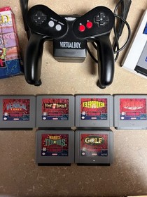 Nintendo Virtual Boy Console Complete with Games - Controller - Wario Land CIB