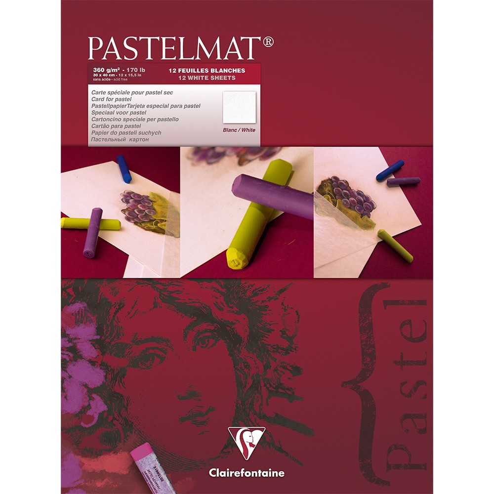 Clairefontaine : No.3 : Pastelmat Pad : 360gsm : 30x40cm (Apx.12x16in) : 12 S...