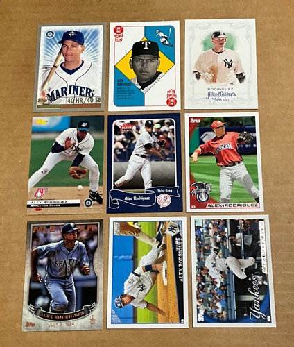 Alex Rodriguez 9 Card Lot Mariners Yankees Base Inserts Baseball MLB
