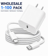 20W Fast Charger For iPhone 17 15 14 13 12 Pro Max USB-C Adapter PD Cable Lot