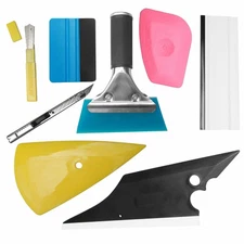 8 PCS Car Window Tint Wrapping Vinyl Tools Squeegee Scraper Applicator Kits
