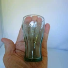 Libbey Coke Coca-Cola Mini Green Shot Glass 2.25oz / 3 Inch Single Glass Vintage