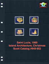 $3.50 Scott Value - 1989 ST LUCIA Island Buildings Lanterns CV MNH NH UMM