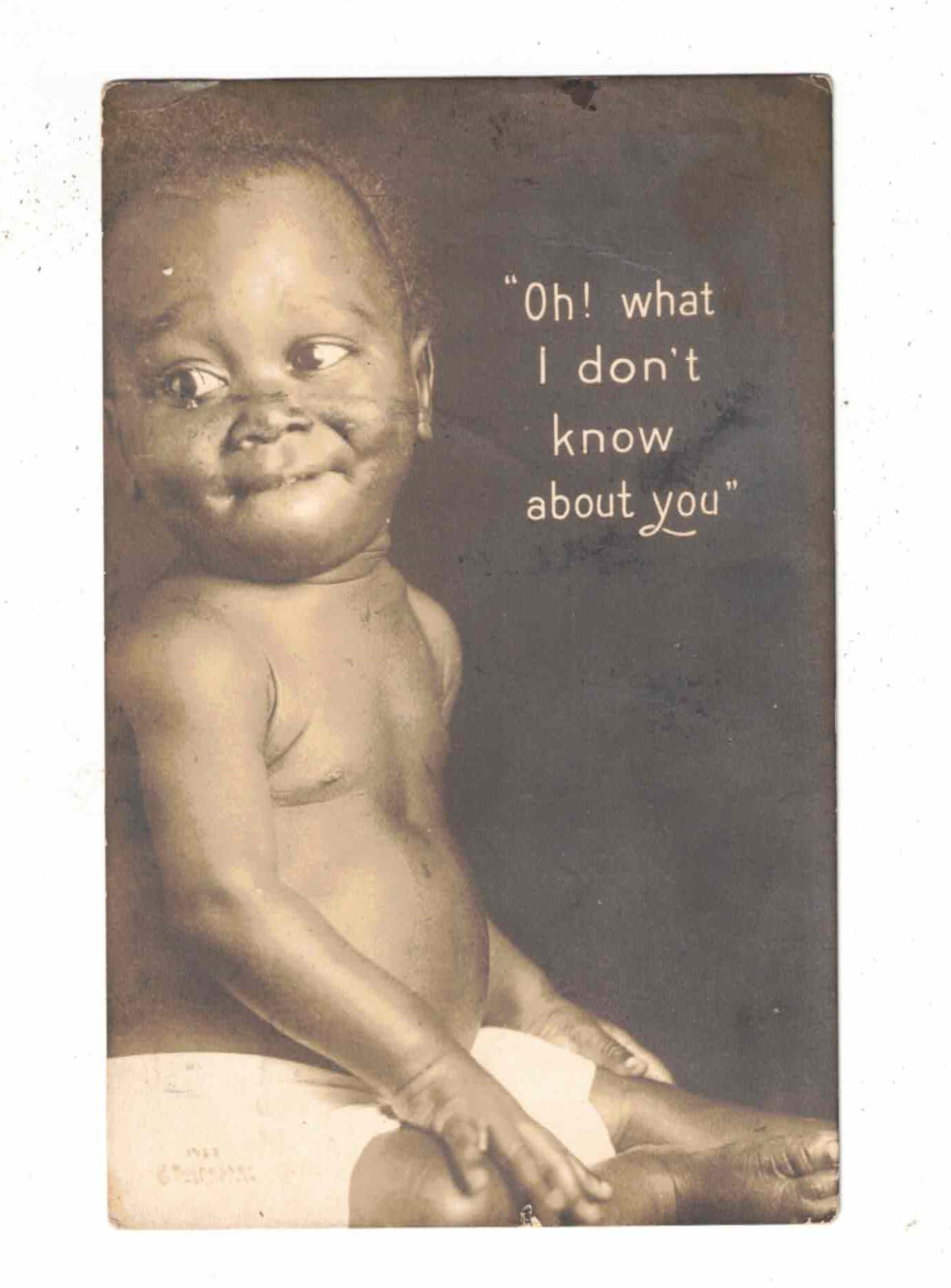 Vintage Postcard 1917 "Oh! what I don't know about you" No. 1523. Series D. USA.