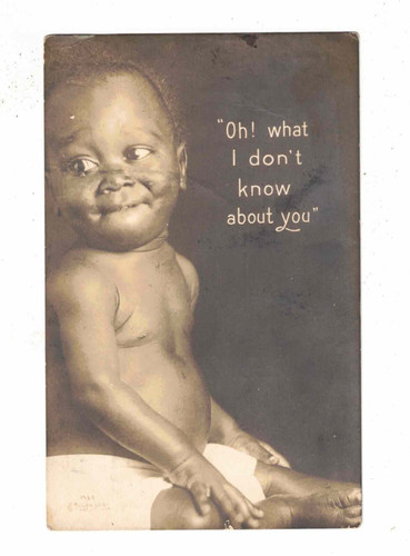 Vintage Postcard 1917 "Oh! what I don't know about you" No. 1523. Series D. USA.