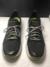 Sperry Since 1935 Athletic Sneaker Shoe Black Fluorescent Yellow Sz 8.5 Women