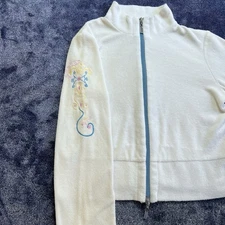 Vintage Moda International by Victoria’s Secret Terry Zip Jacket Embroidered S