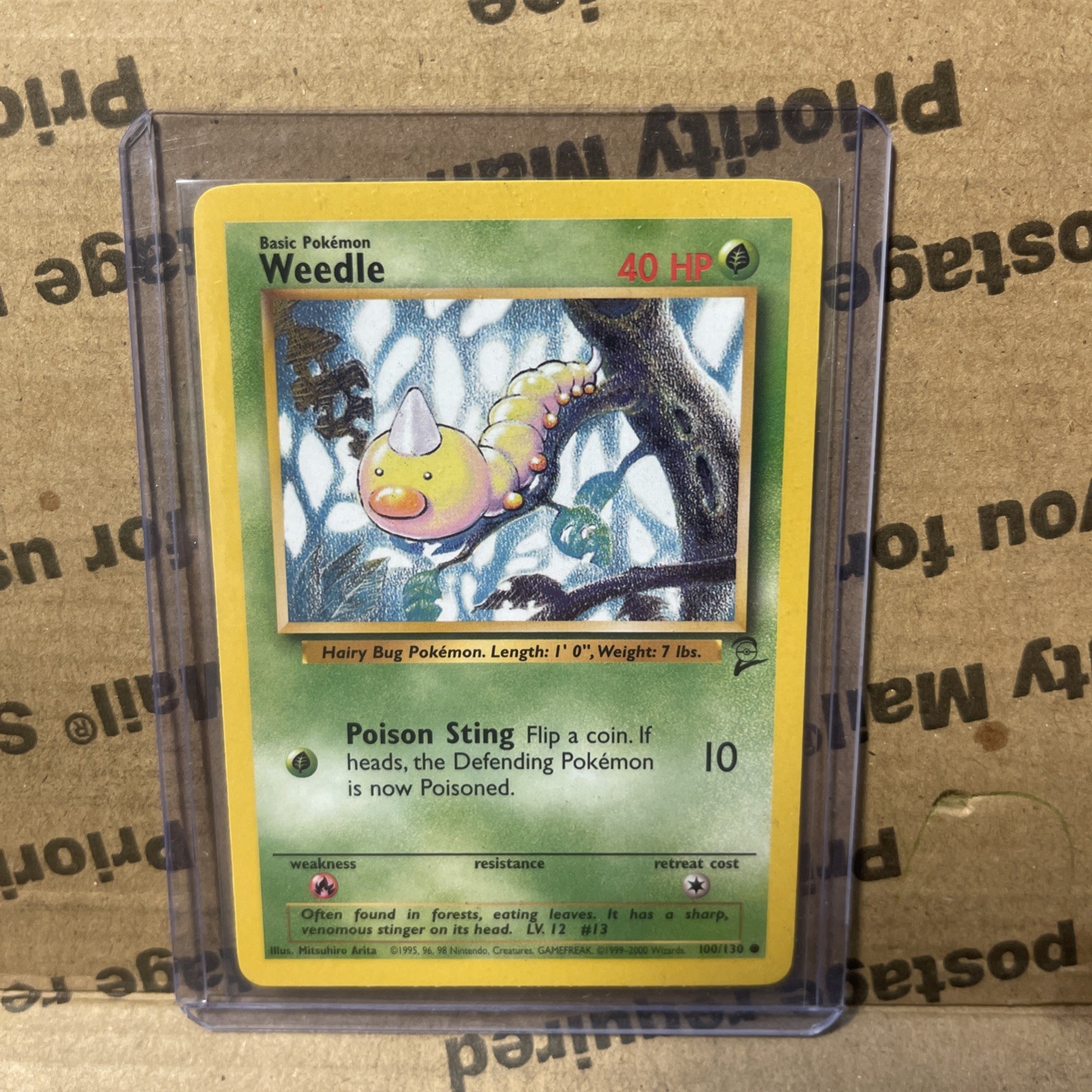 Pokémon TCG Weedle Base Set 2 100/130 Regular Unlimited Common