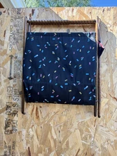 Vintage, black folding knitting/sewing storage